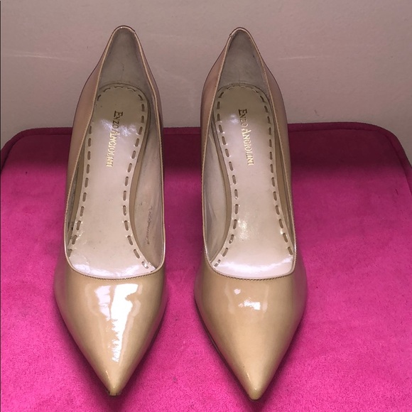 Enzo Angiolini Shoes - Enzo Angiolini ‘Eanatia’ Nude Patent Pumps